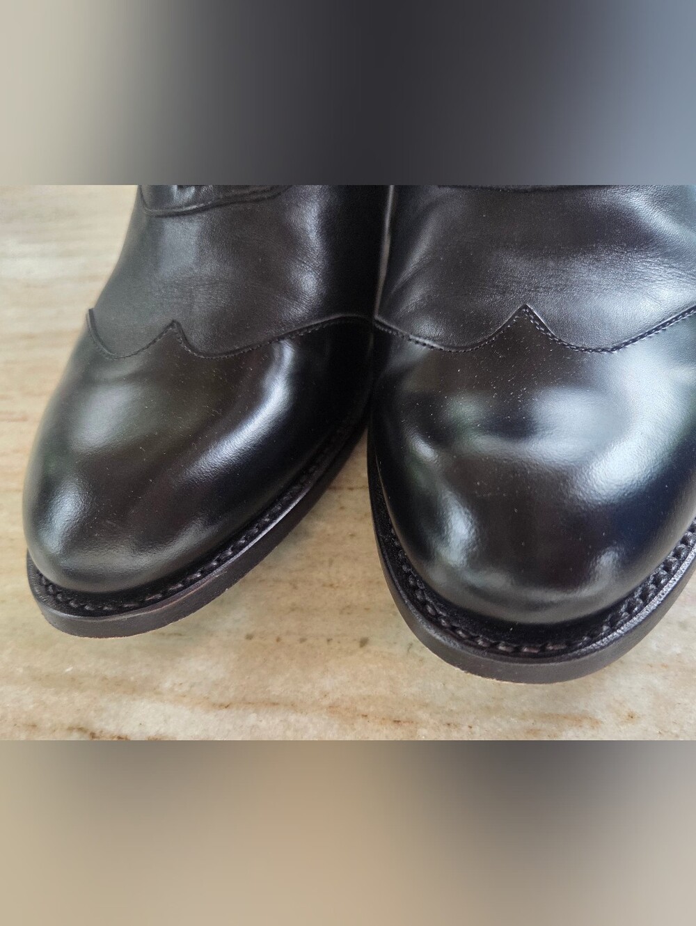 Office of Angela Scott Mr. Evans Black Wingtip Oxford Shoes EU 39 (8.5-9) - Picture 4 of 10